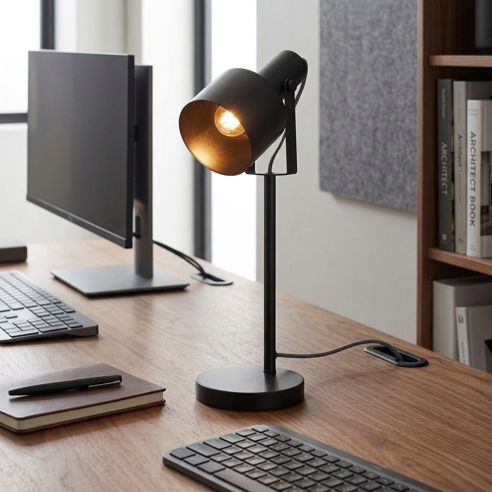 Veioza Moderna cu Bec 1xE27 Arcane Black