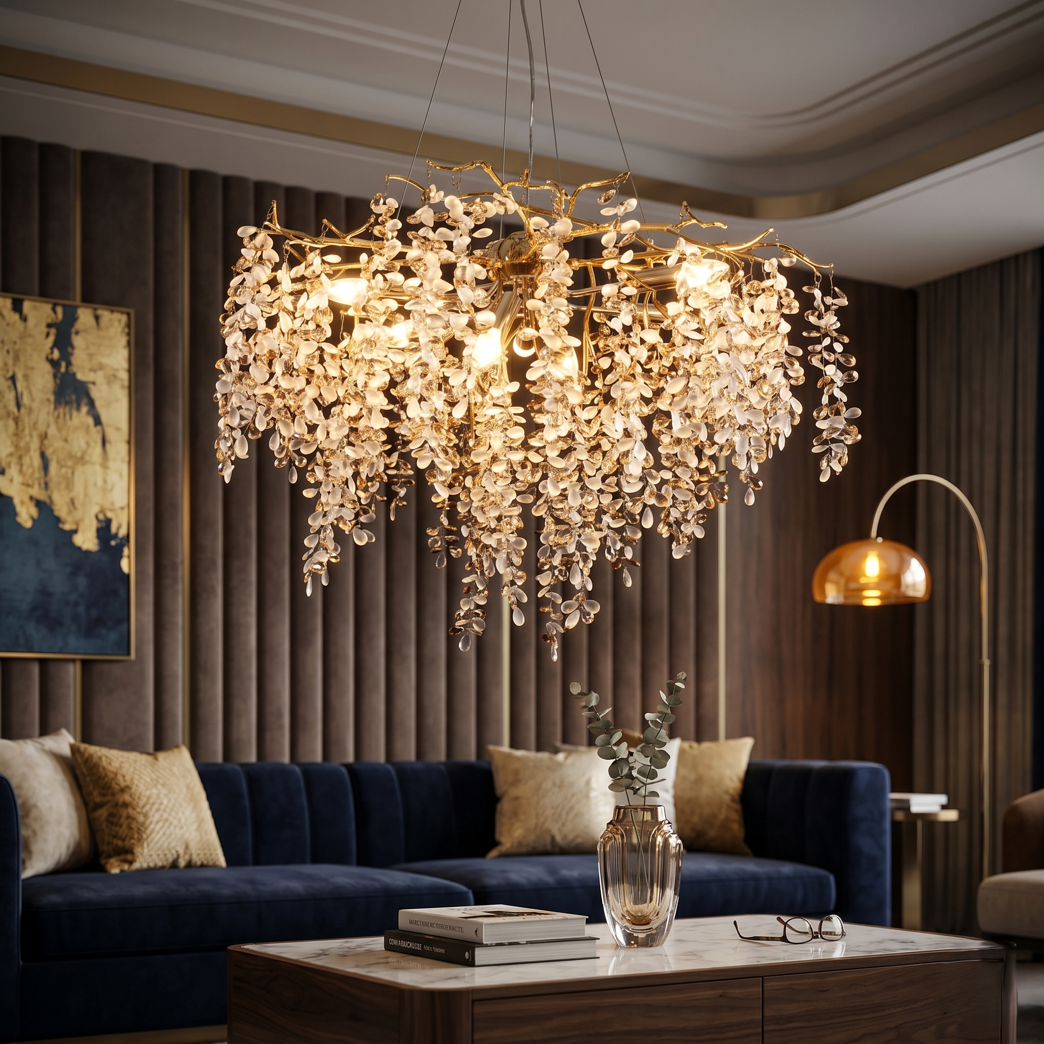 Candelabru Cristal LUXURY Golden Grapes 80CM
