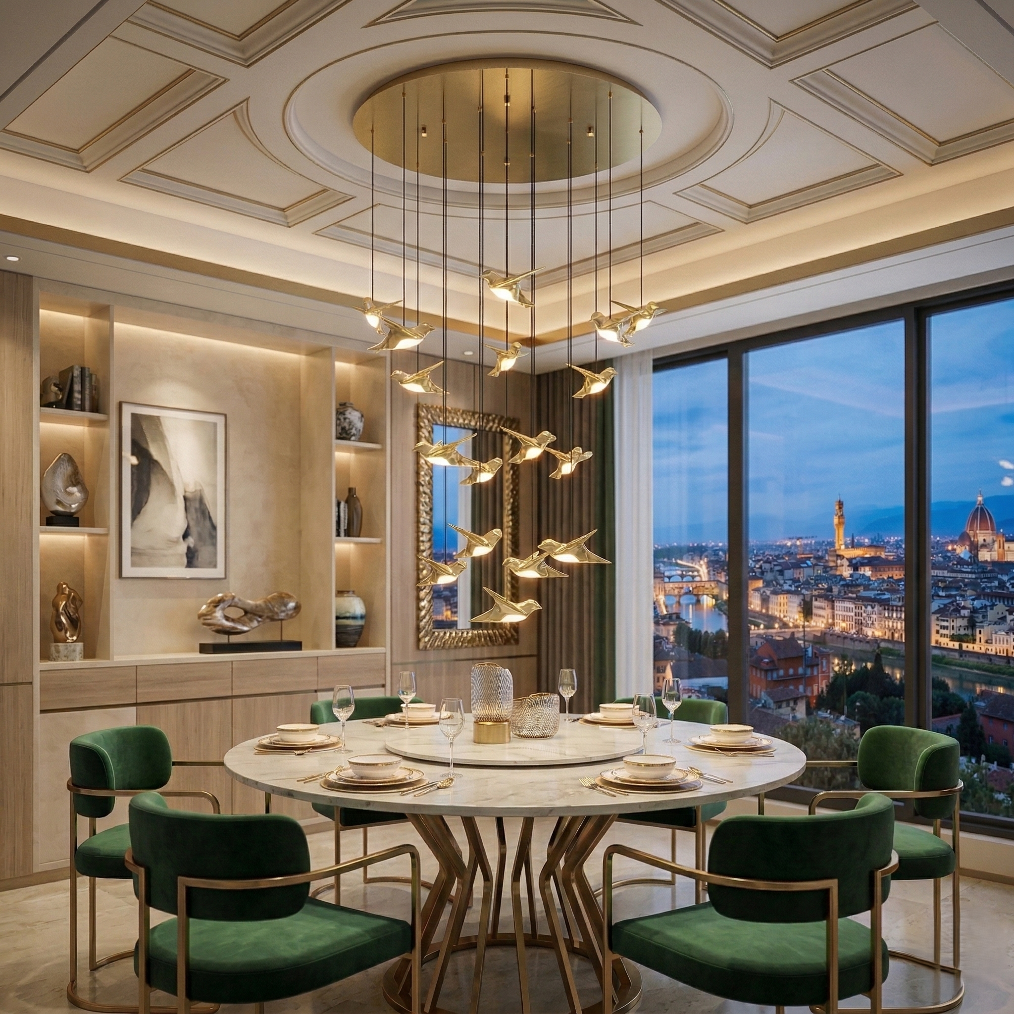 Lustra LED Suspendata Luxury PARATEBUENO GOLD Echivalent 600W