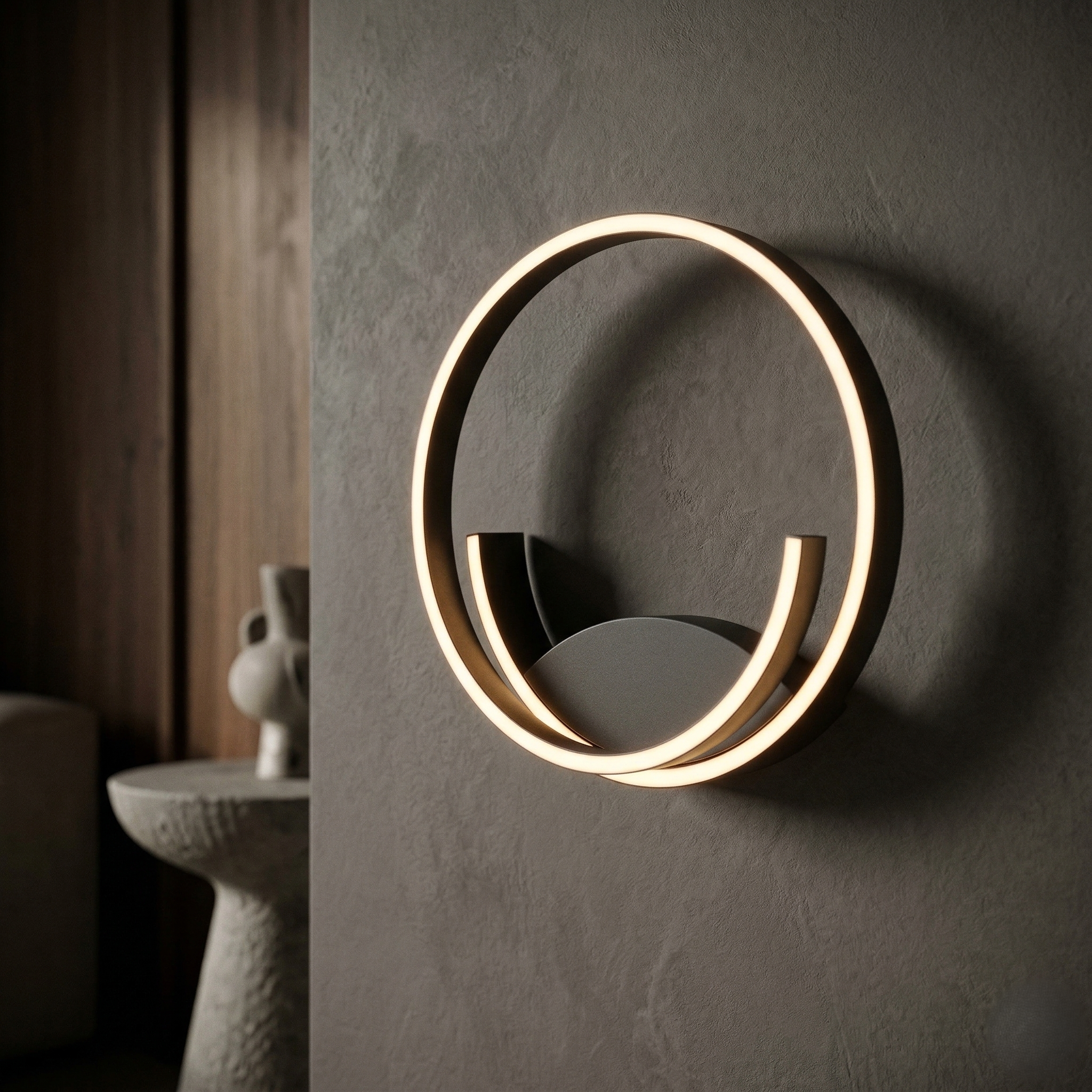 Aplica LED Cinardi Black 35CM CINQUE Premium
