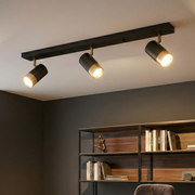 Spot pe Sina Reglabil Negru + Auriu Exquisite 3xGU10