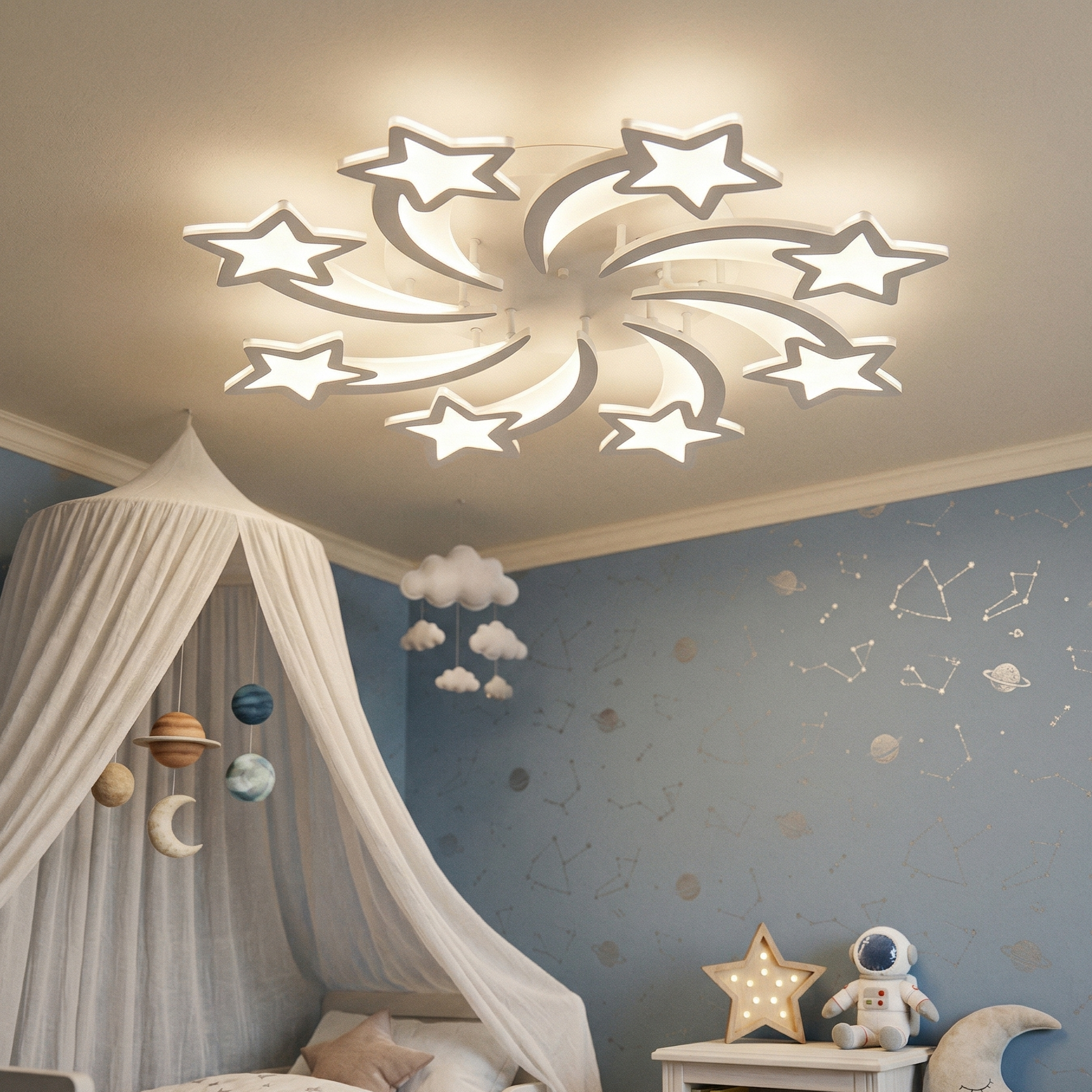 Lustra LED STAR MAXI Echivalent 800W Telecomanda