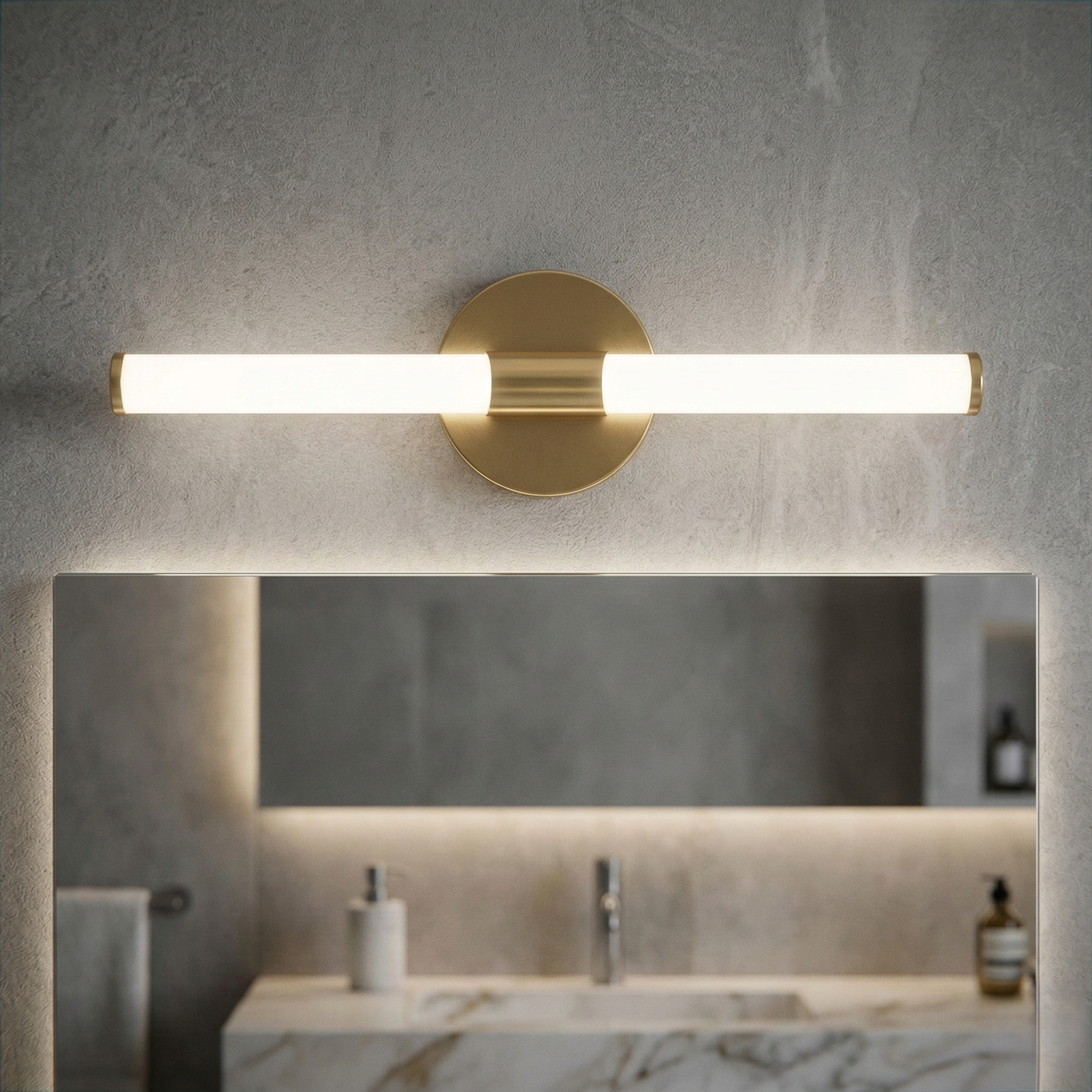 Aplica LED Baie 7W ELVORA Aurie 45cm 3 Lumini din Buton