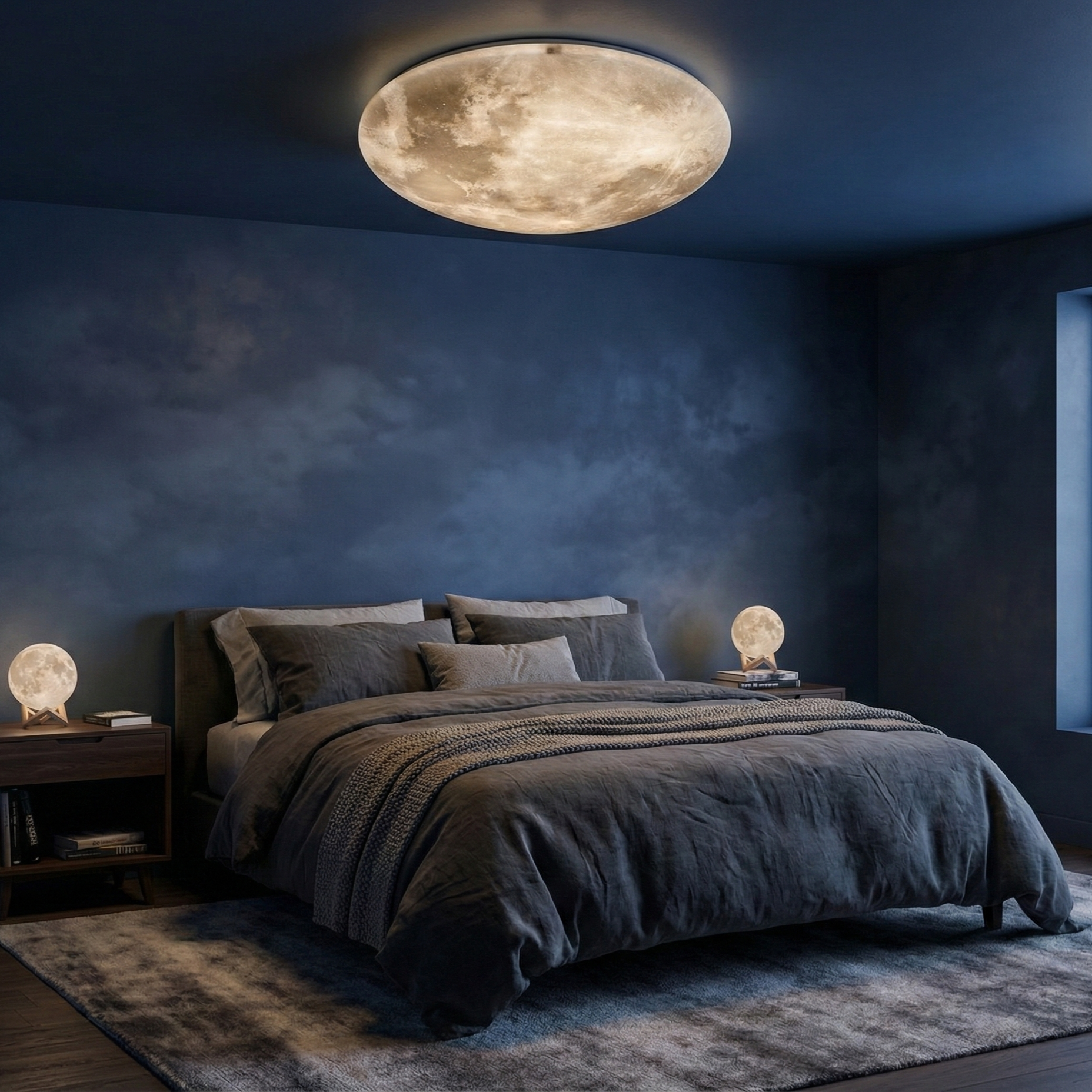 Plafoniera LED PREMIUM LUNAR Delight 60CM Echivalent 400W cu Telecomanda