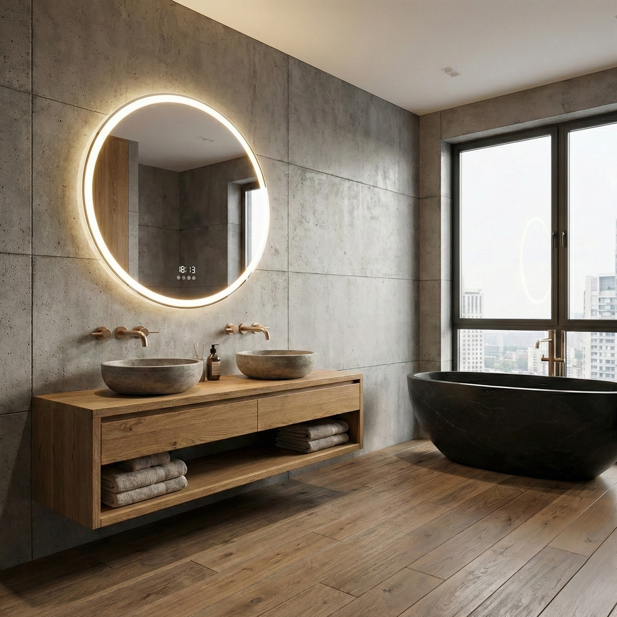 Oglinda LED CAPRISA 80CM Functie Dezaburire, Senzor, 3 Lumini