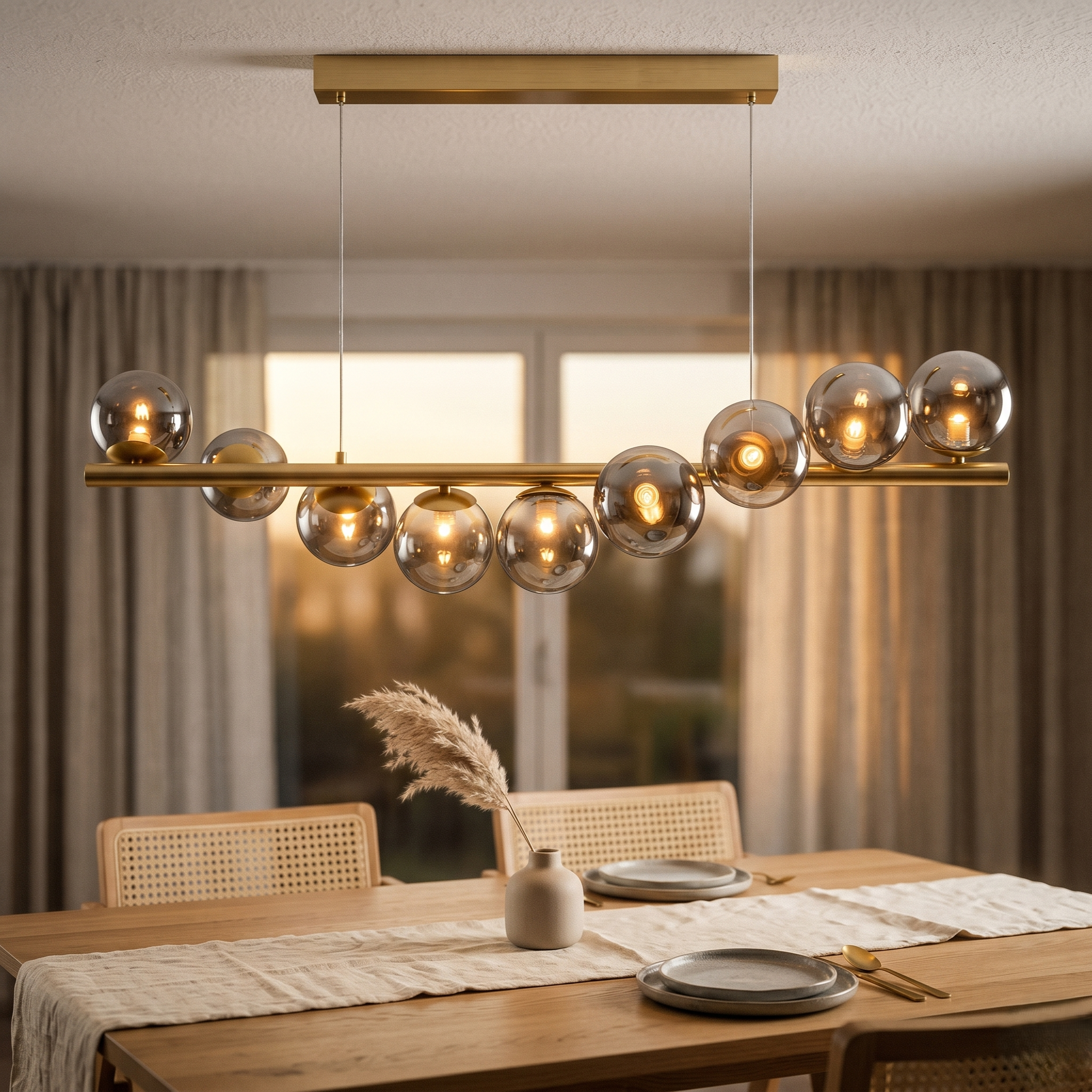 Lustra Abajur Fumuriu GOLD Liniara DX220-9