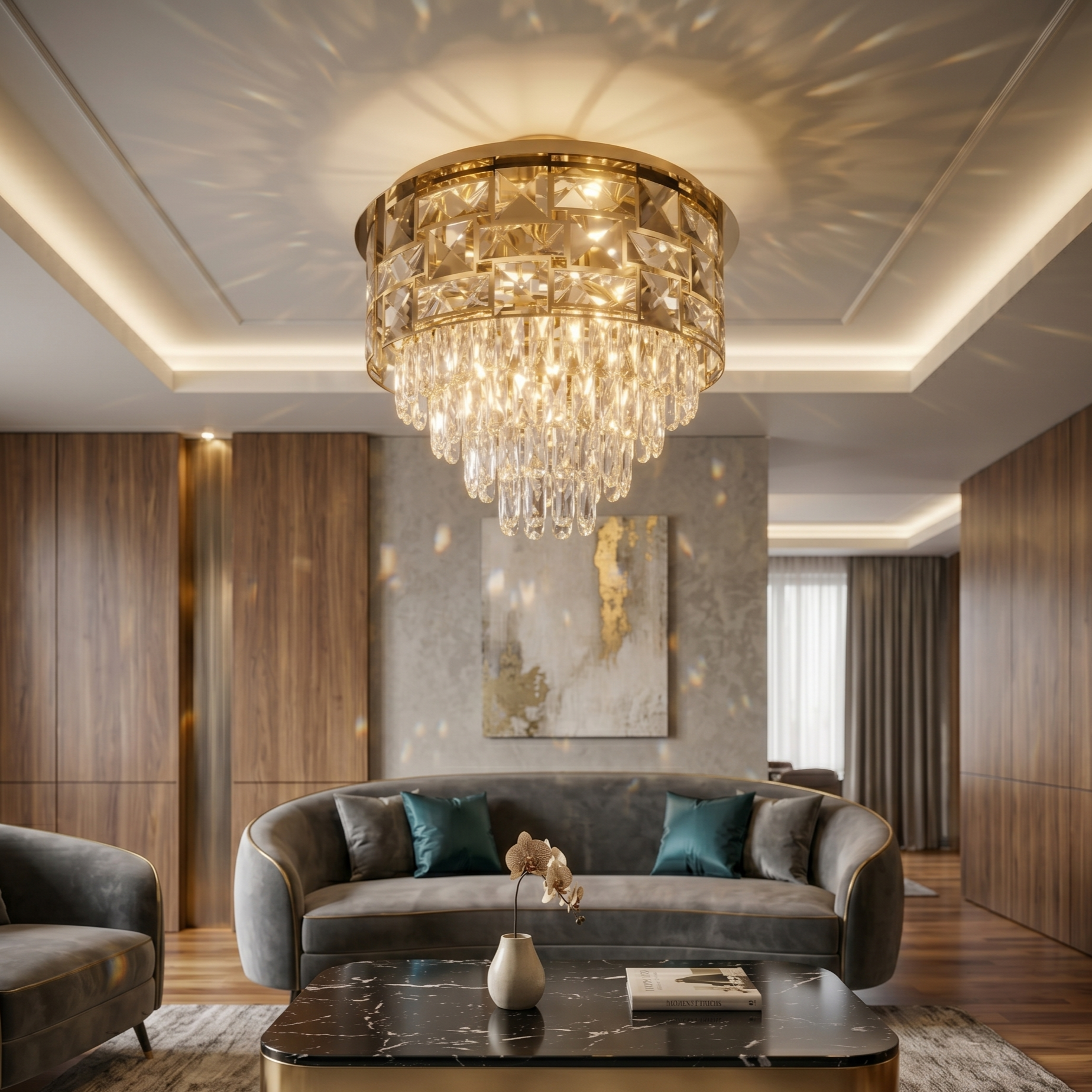 Candelabru Cristal Luxuria Gold Premium