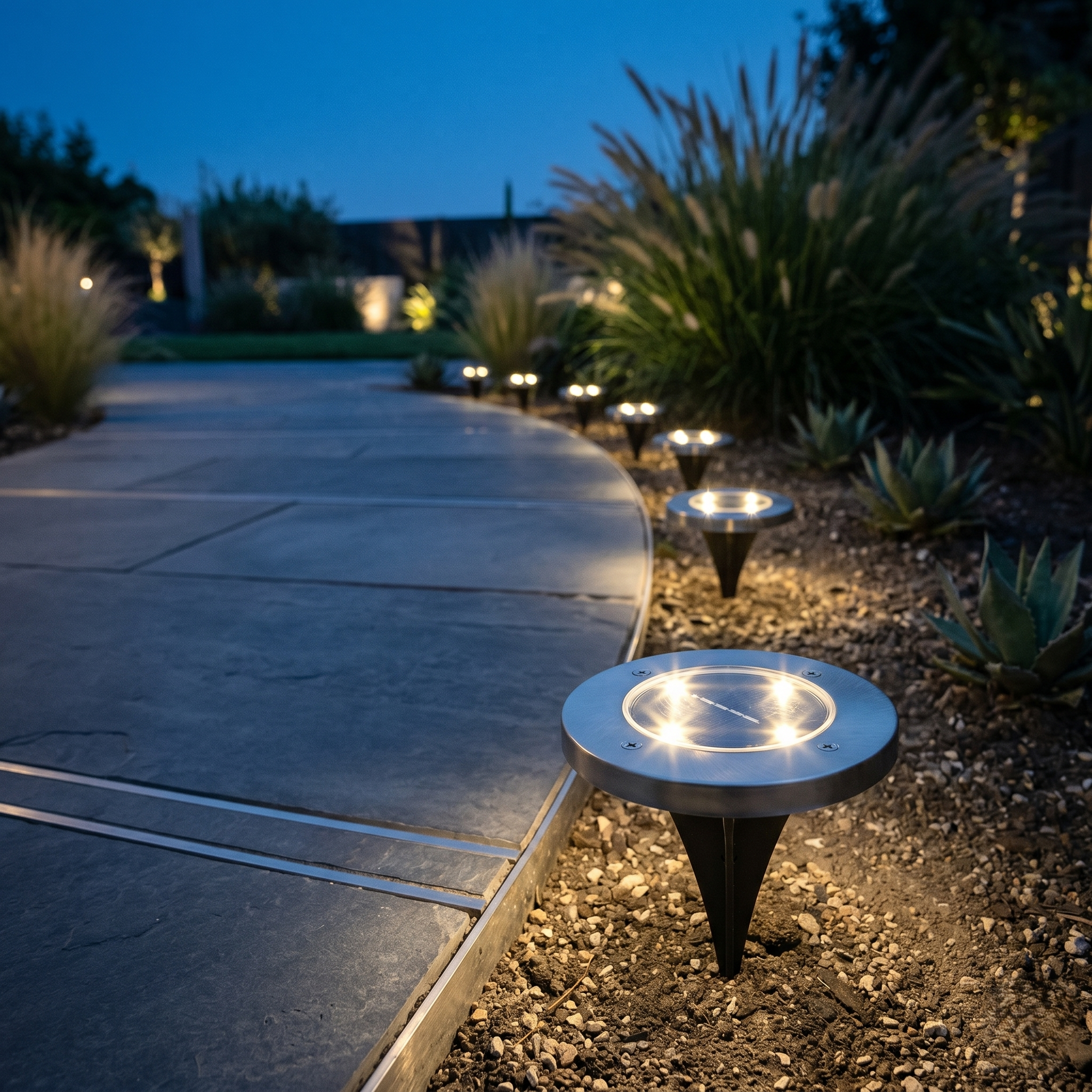 Stalp LED Gradina Premium ALURO cu Incarcare Solara 12CM