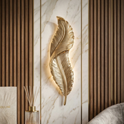 Aplica LED GOLD Luxury Mini Feather 18W 45CM