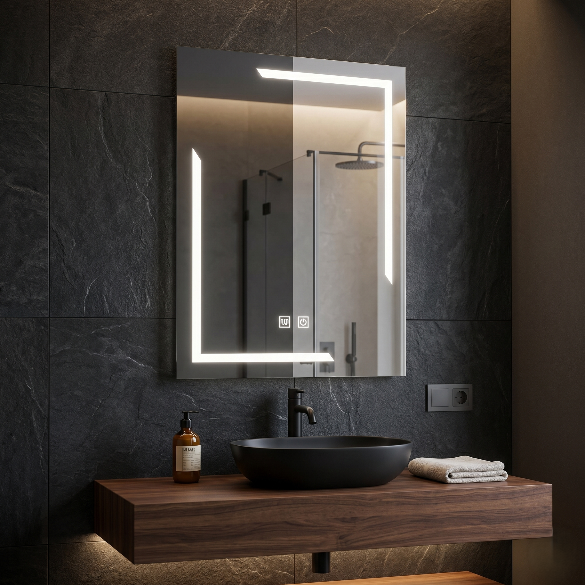 Oglinda LED 60x80cm Functie Dezaburire si Touch E38S