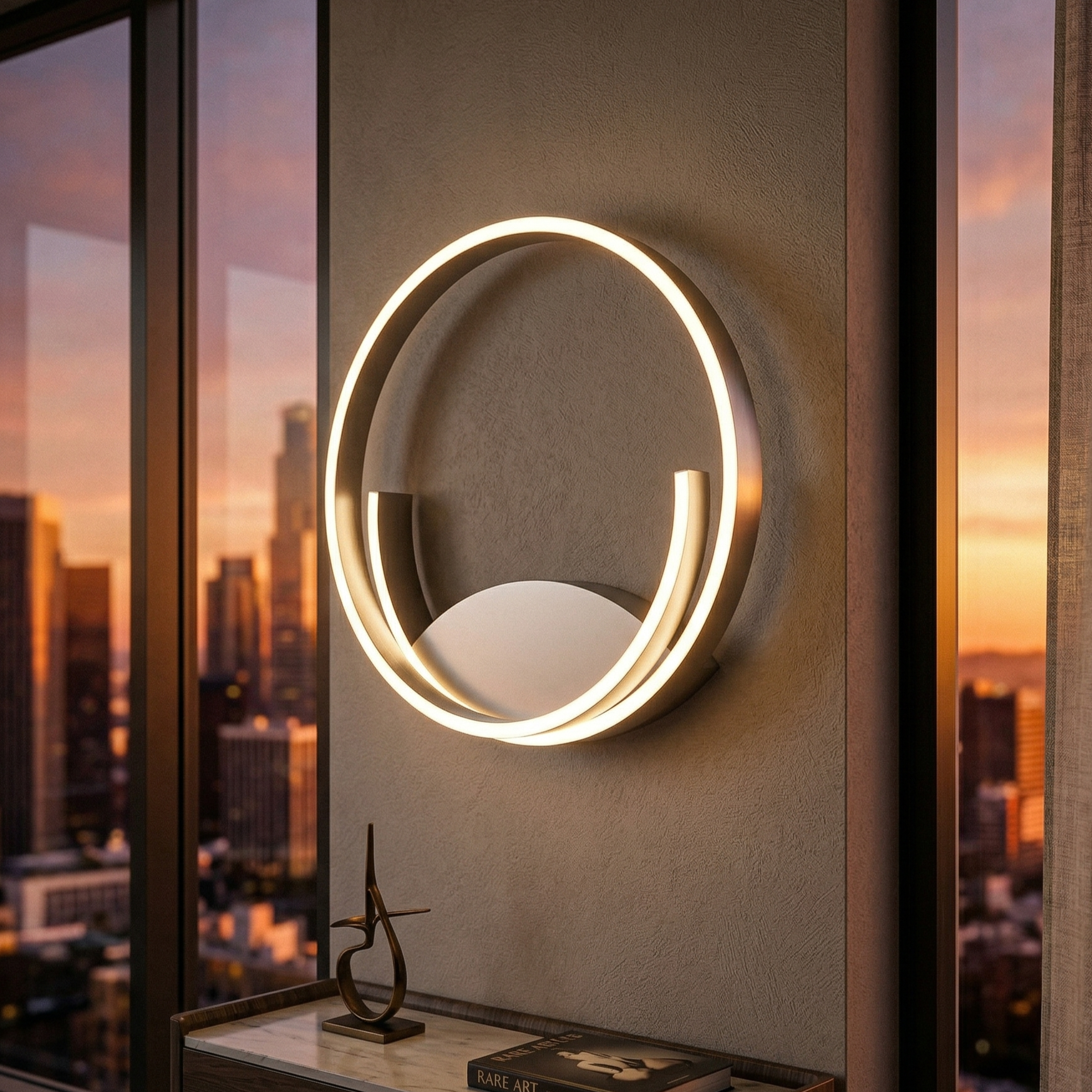 Aplica LED Cinardi Silver 35CM CINQUE Premium