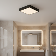 Plafoniera LED Quadro Black Ultra-Slim 30cm - 24W Echivalent 250W, 3 Lumini, IP54