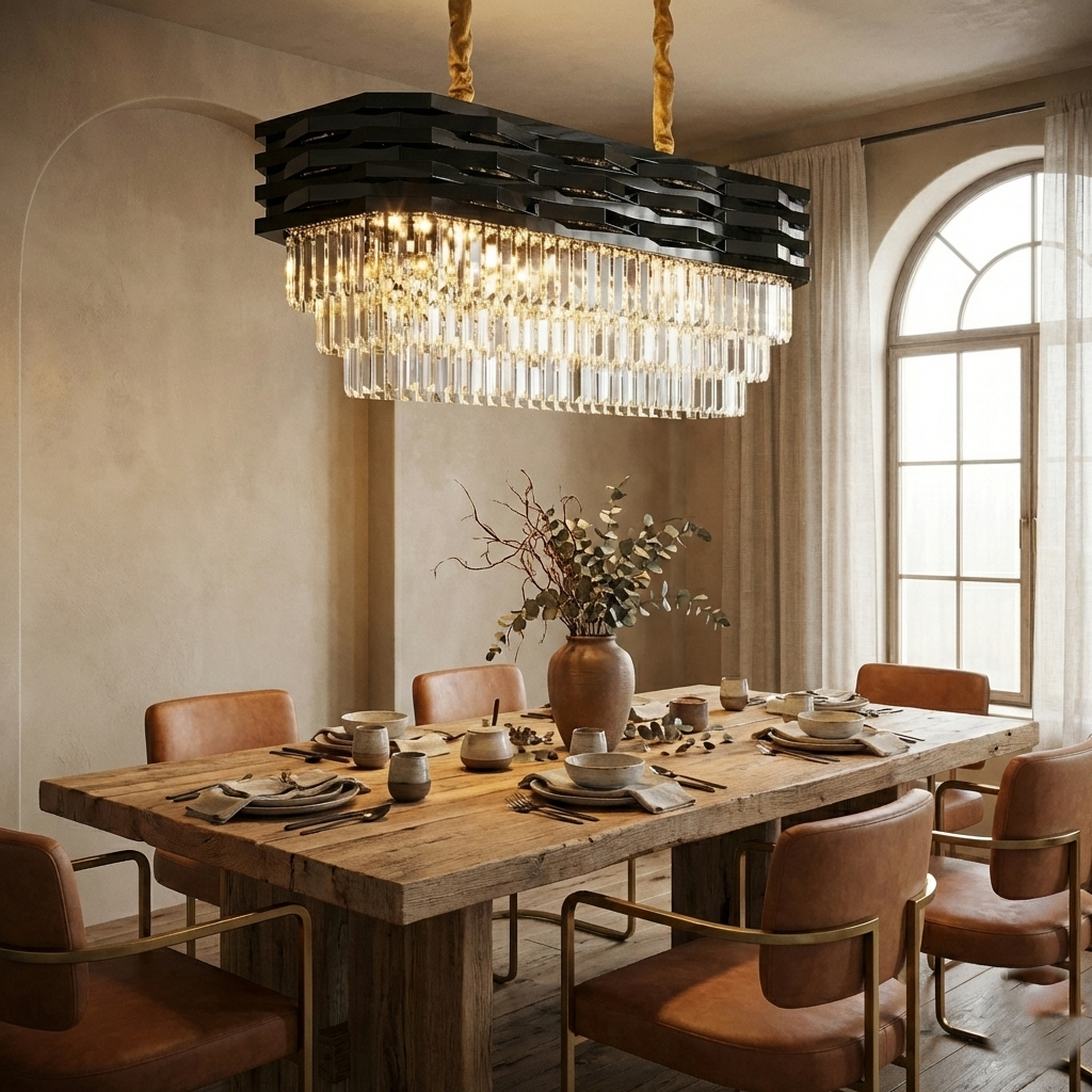 Candelabru Cristal Black MALVINA 80x30CM