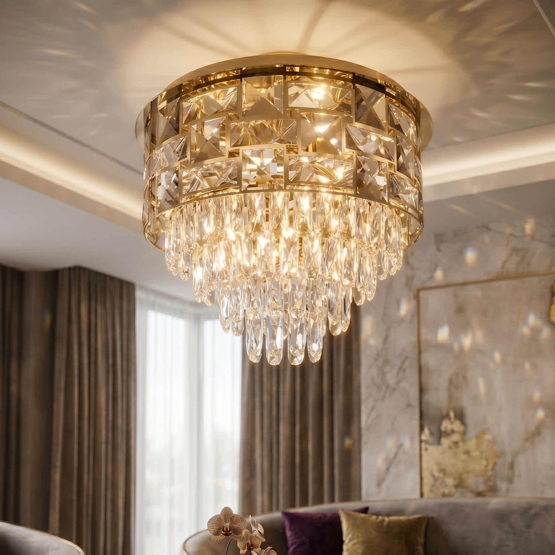 Candelabru Cristal Luxuria Gold Premium