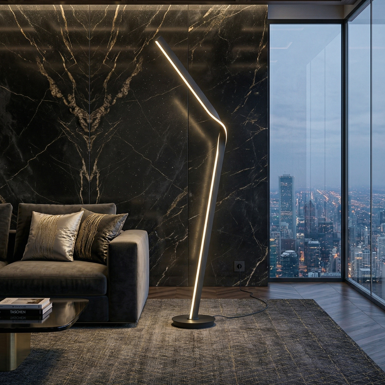 Lampadar Cicenza Black 181CM CINQUE Premium