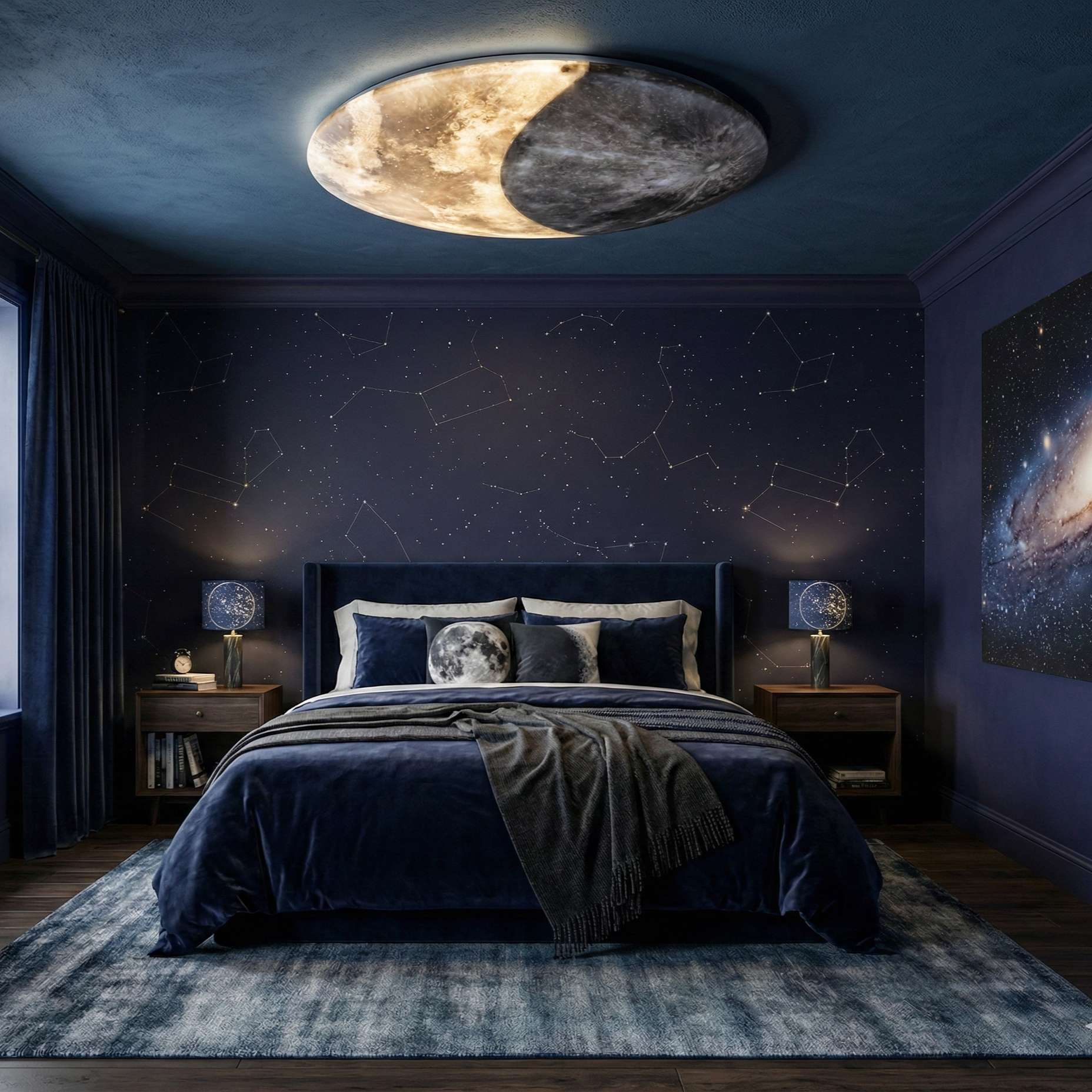 Plafoniera LED PREMIUM LUNAR Delight 60CM Echivalent 400W cu Telecomanda