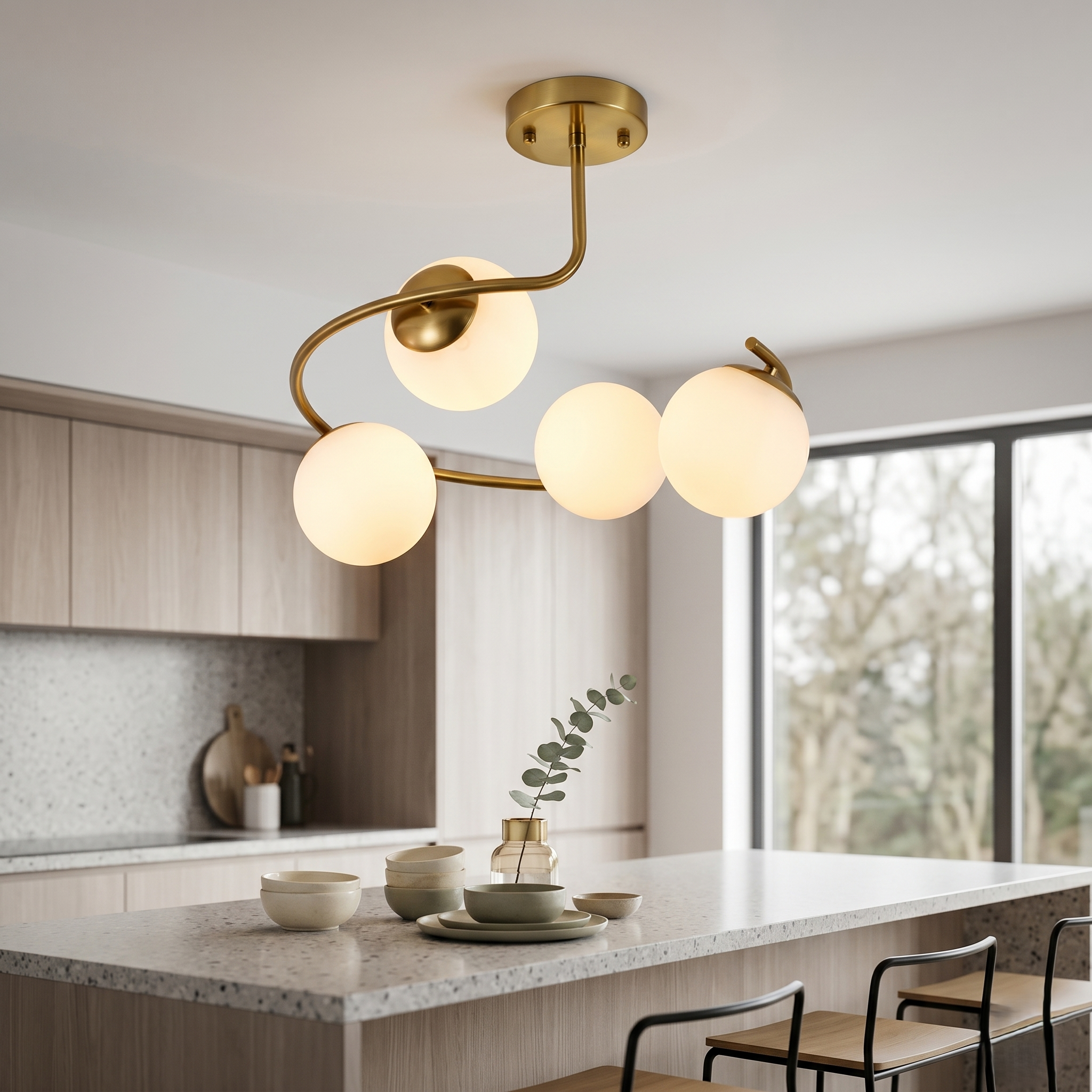 Lustra Abajur 4xE27 Gold Calista