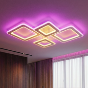 Lustra LED 4 Diamond GRIDLINE RGB Alb Echivalent 800W Telecomanda