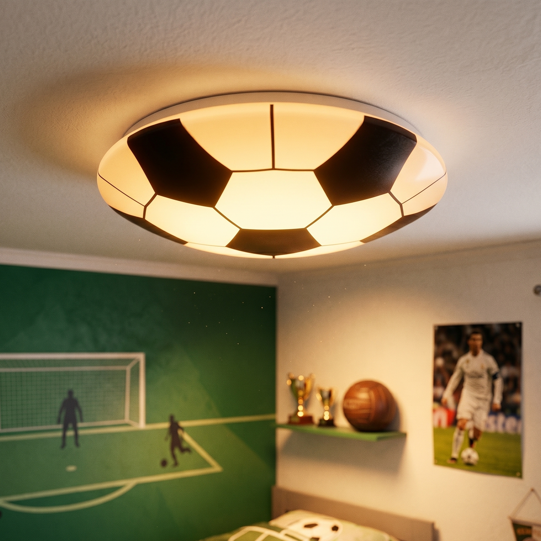 Lustra LED Minge de Fotbal 36CM Echivalent 100W