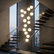 Lustra Abajur Mat Silver Luxury STAIRCASE Gigant 12xE27