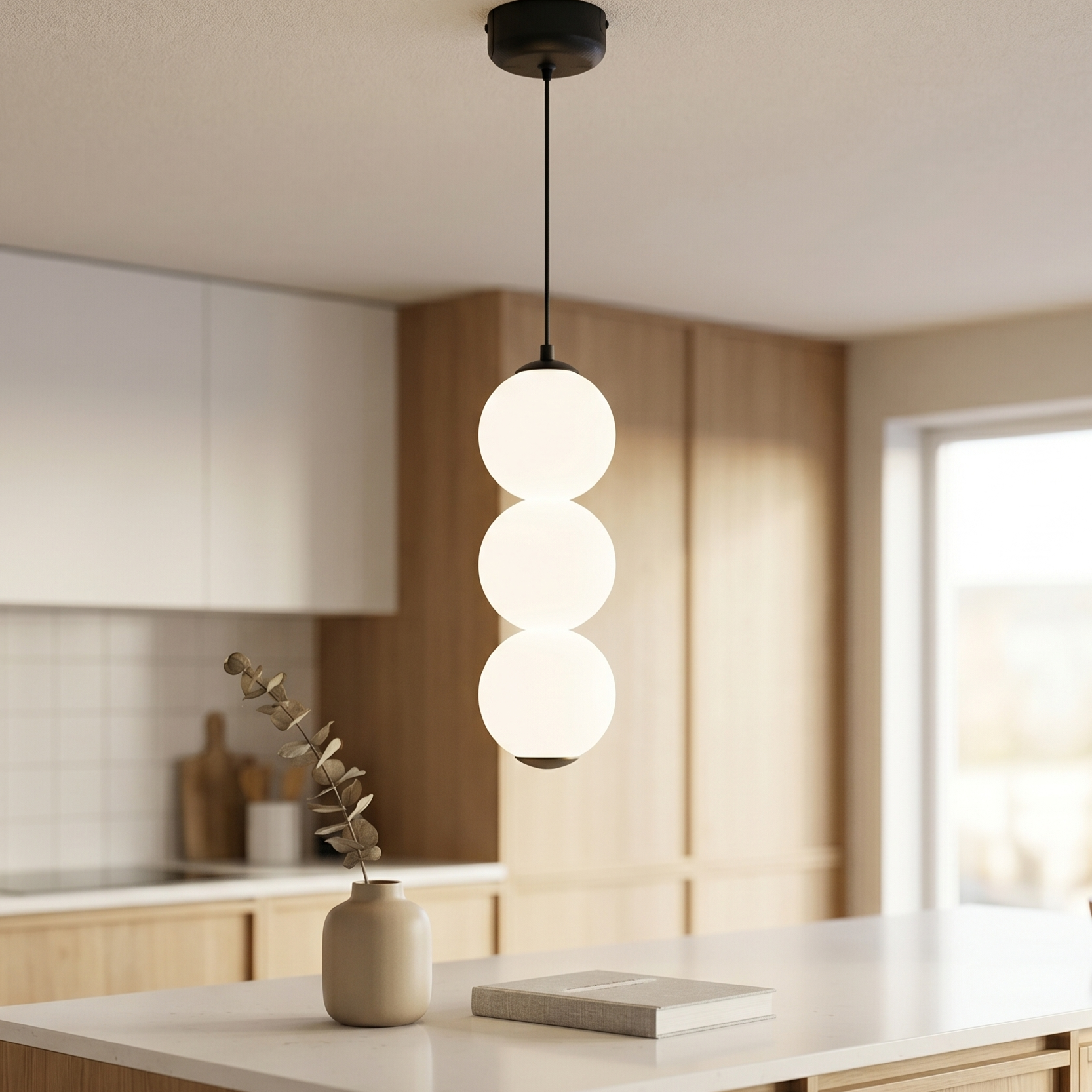 Pendul LED Abajur Mat Black VINTER Echivalent 200W