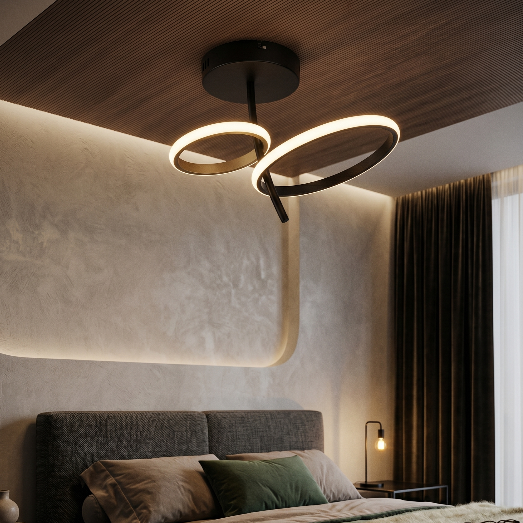 Lustra LED Black ALUX Echivalent 200W