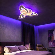 Lustra LED Mini Camelia Cristal Alba RGB Telecomanda Echivalent 300W