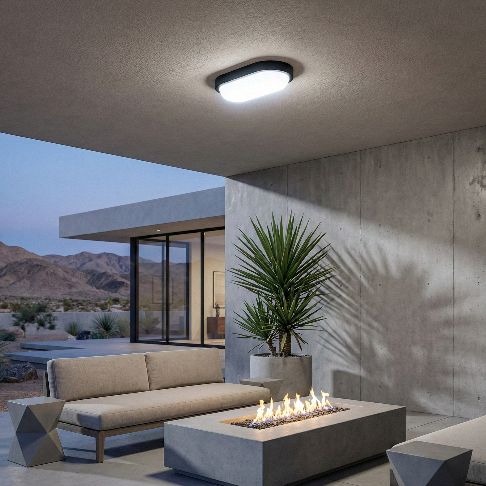 Aplica LED 12W Ovala BAT Neagra Exterior Echivalent 100W