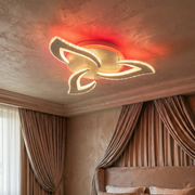 Lustra LED Mini Camelia Cristal Alba RGB Telecomanda Echivalent 300W