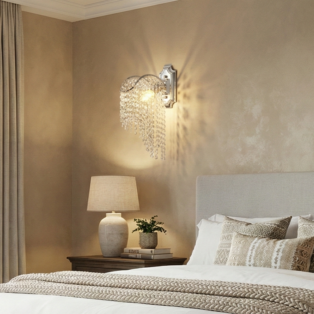 Aplica Cristal FREDA Silver Solo 1xE27