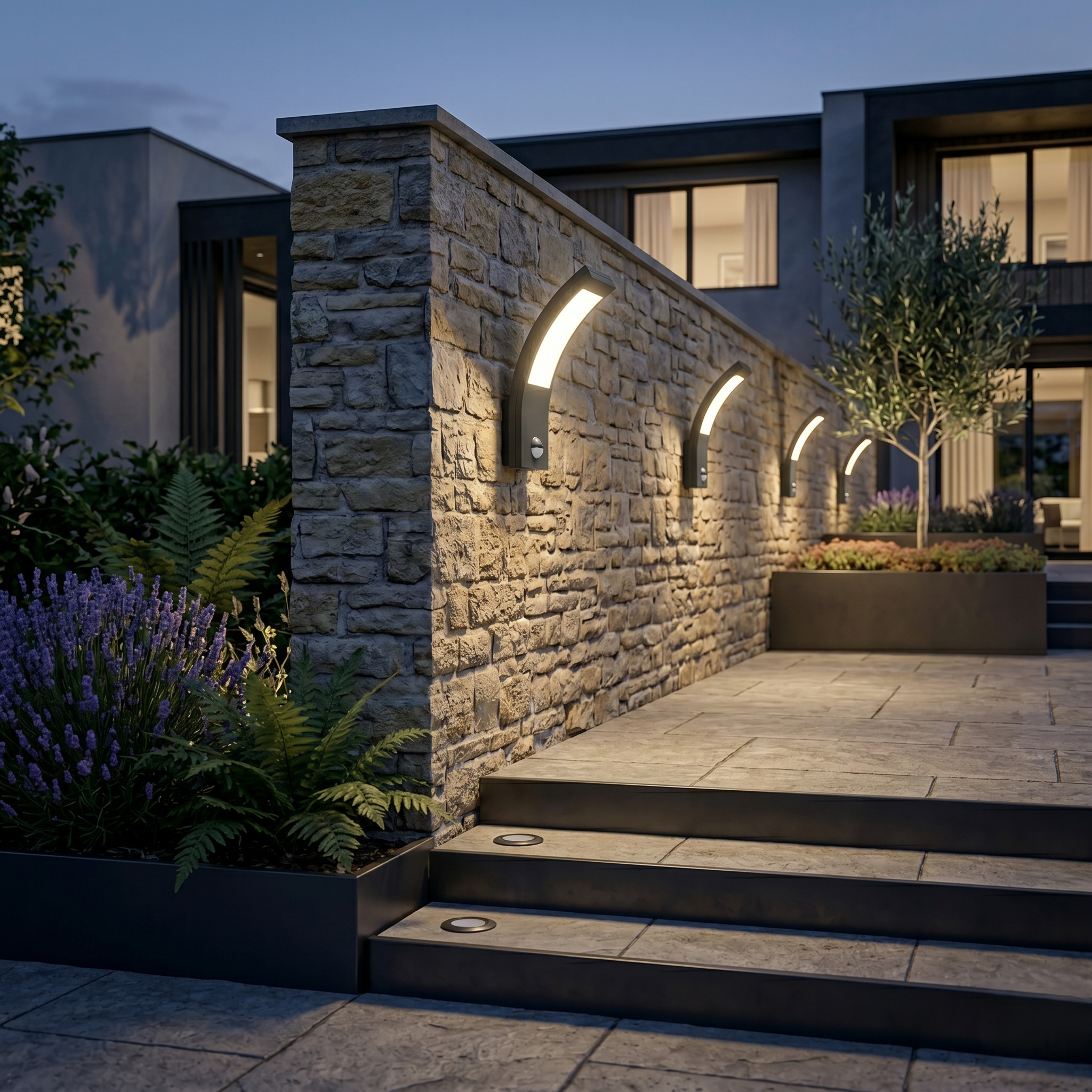 Aplica LED Exterior GRI 10W V2 Senzor