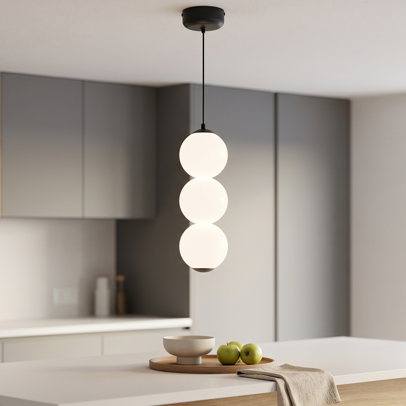 Pendul LED Abajur Mat Black VINTER Echivalent 200W