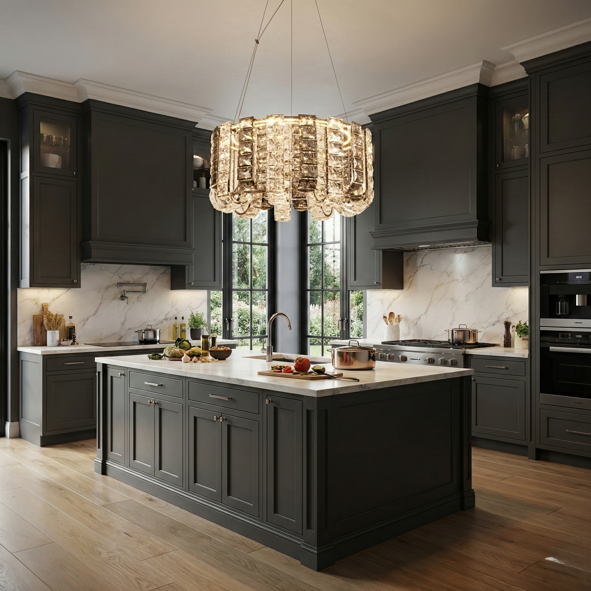 Lustra LED Cristal DAKAR Echivalent 400W Telecomanda