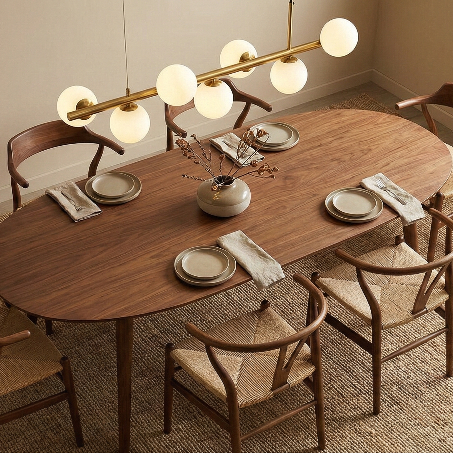 Lustra Abajur MAT GOLD Liniara 7xG9 65cm SKYLINE