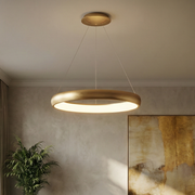 Lustra LED Suspendata BELLA Gold, 3 Lumini din buton Echivalent 500W