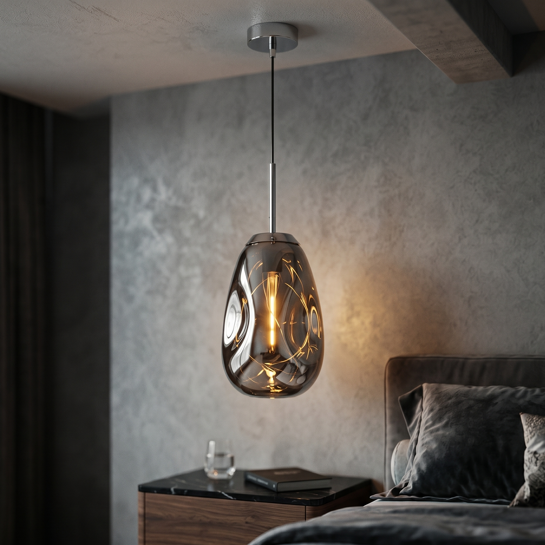Pendul Luxury Silver CAVO 1xE27