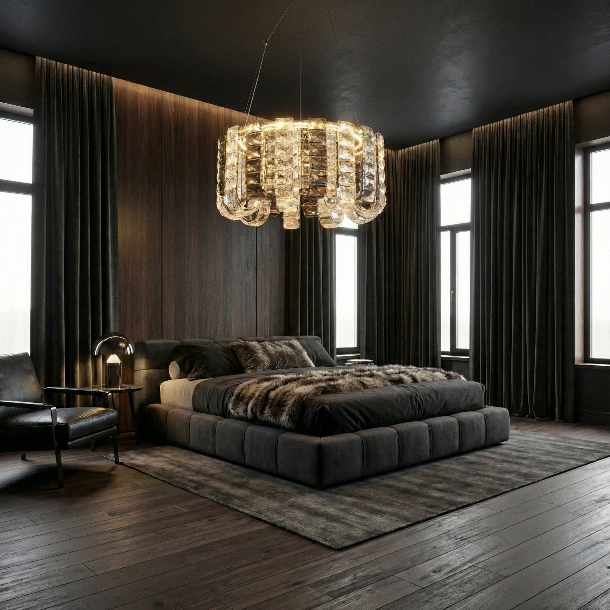 Lustra LED Cristal DAKAR Echivalent 400W Telecomanda