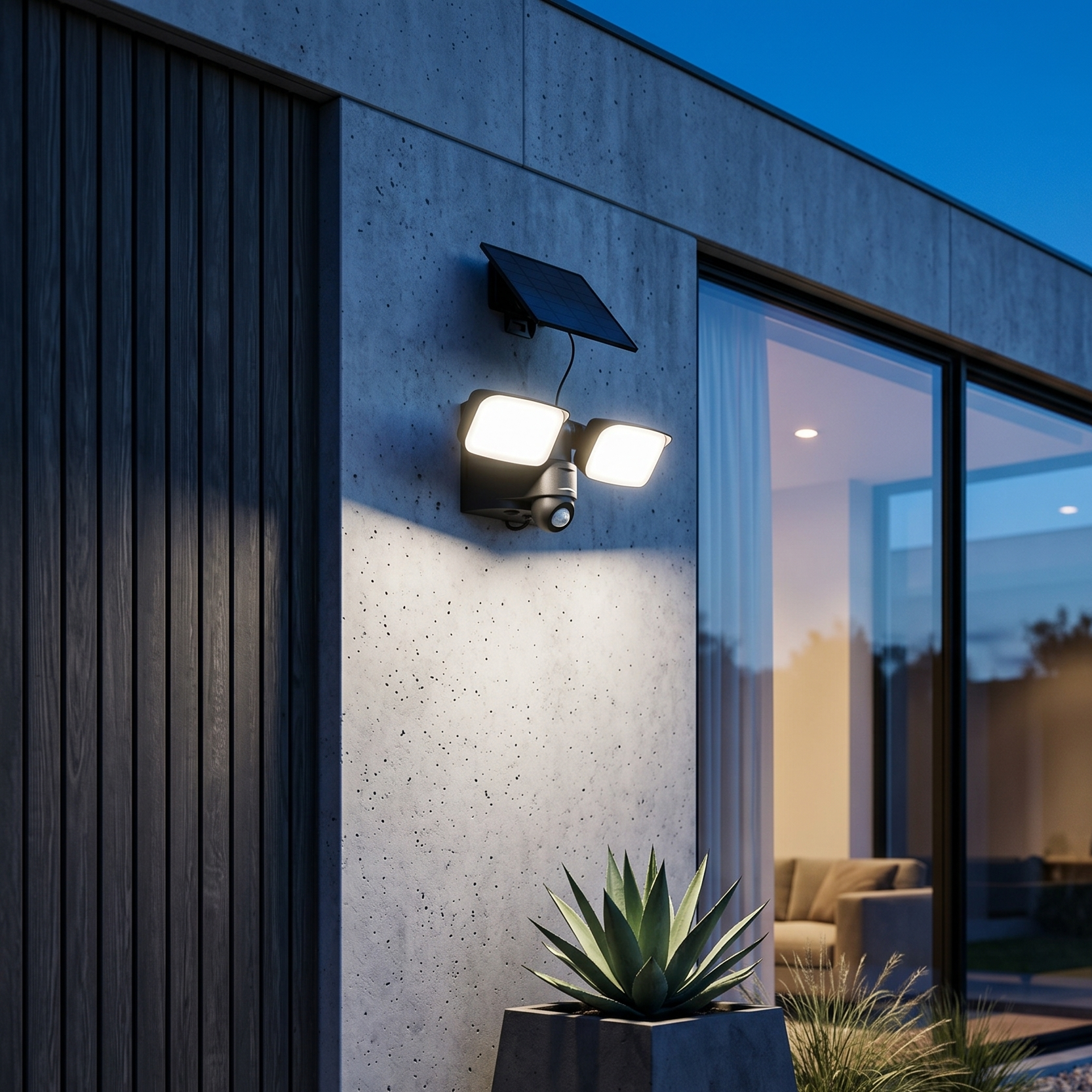 Aplica LED Solara cu Senzor VEXOR Exterior Neagra Premium