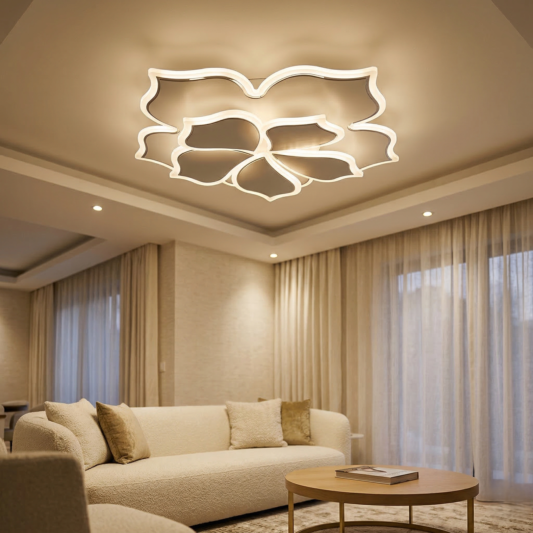 Lustra LED IRELIA White Echivalent 600W Telecomanda