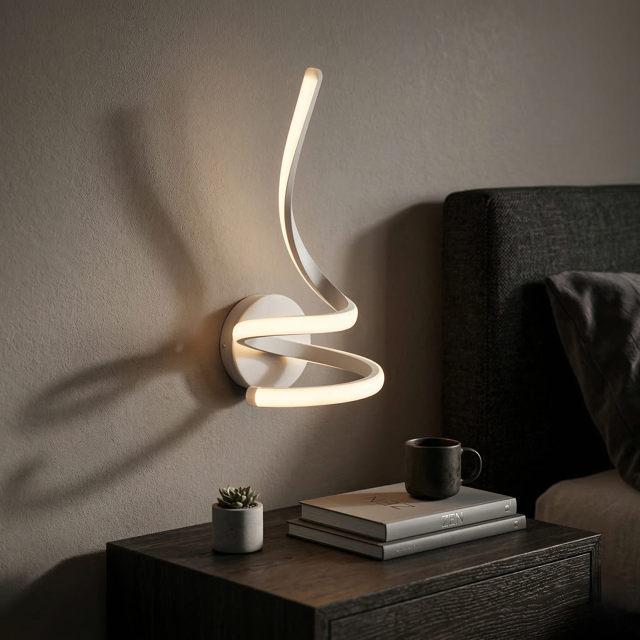 Aplica LED Perete Spiral White Echivalent 100W