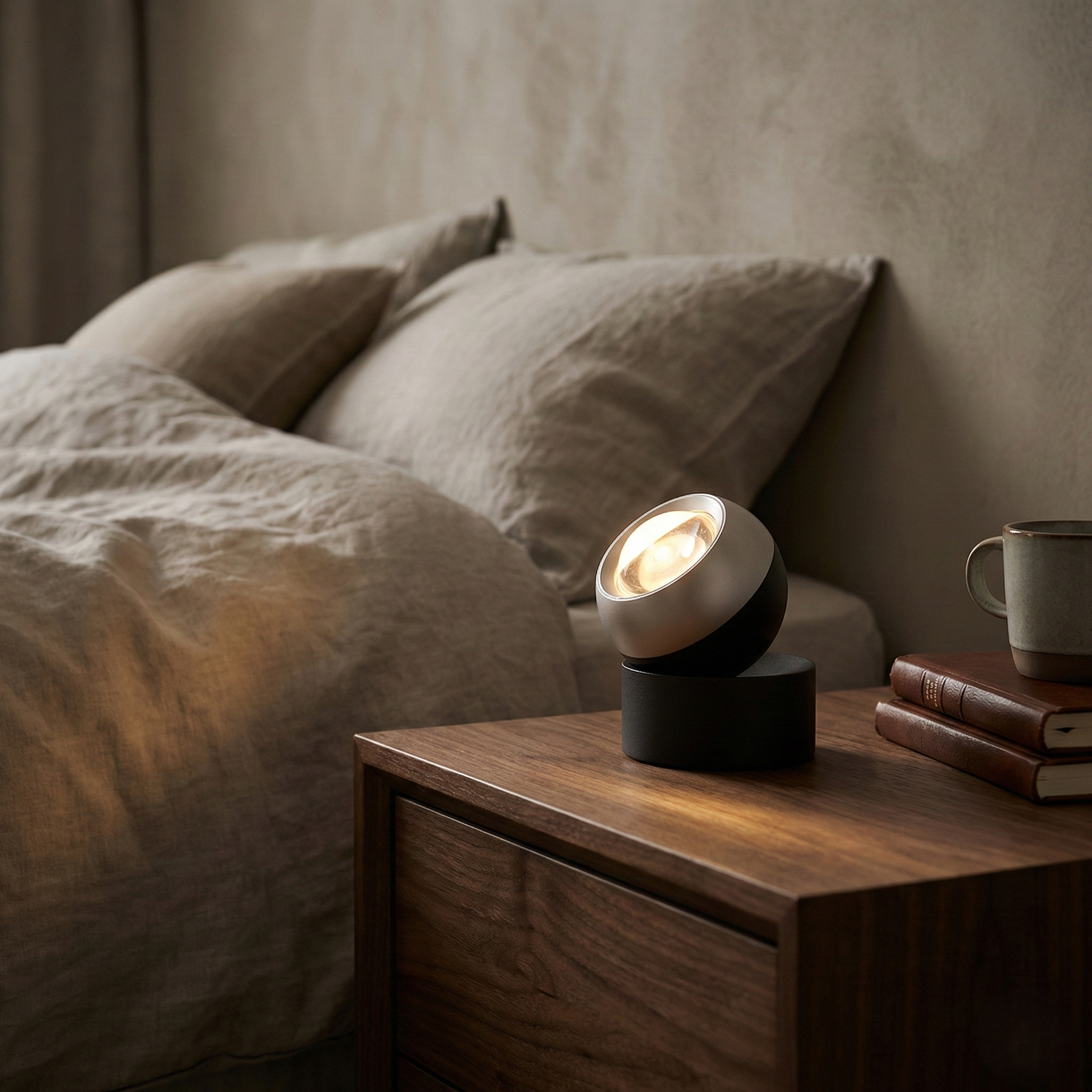 Veioza LED PREMIUM SILVER ORBIT Orientabila