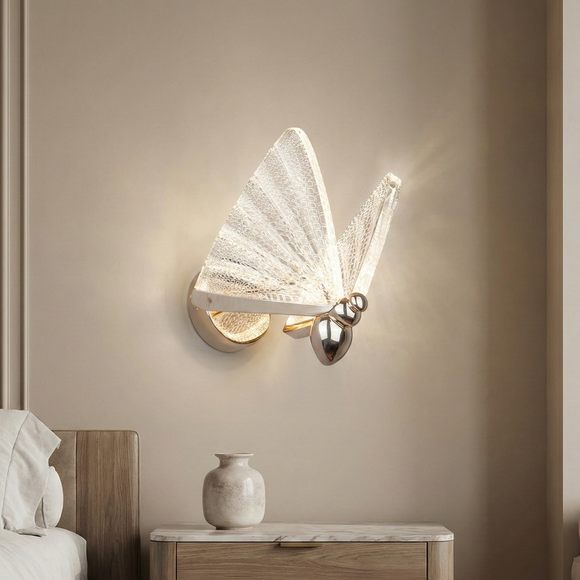 Aplica LED 12W Butterfly SILVER