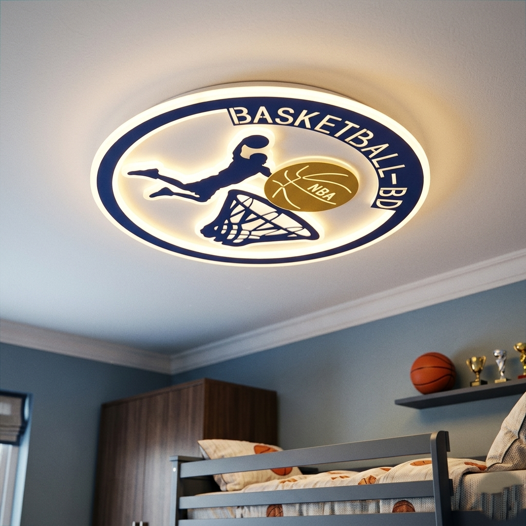 Lustra LED 142W Blue Basketball Telecomanda Echivalent 800W