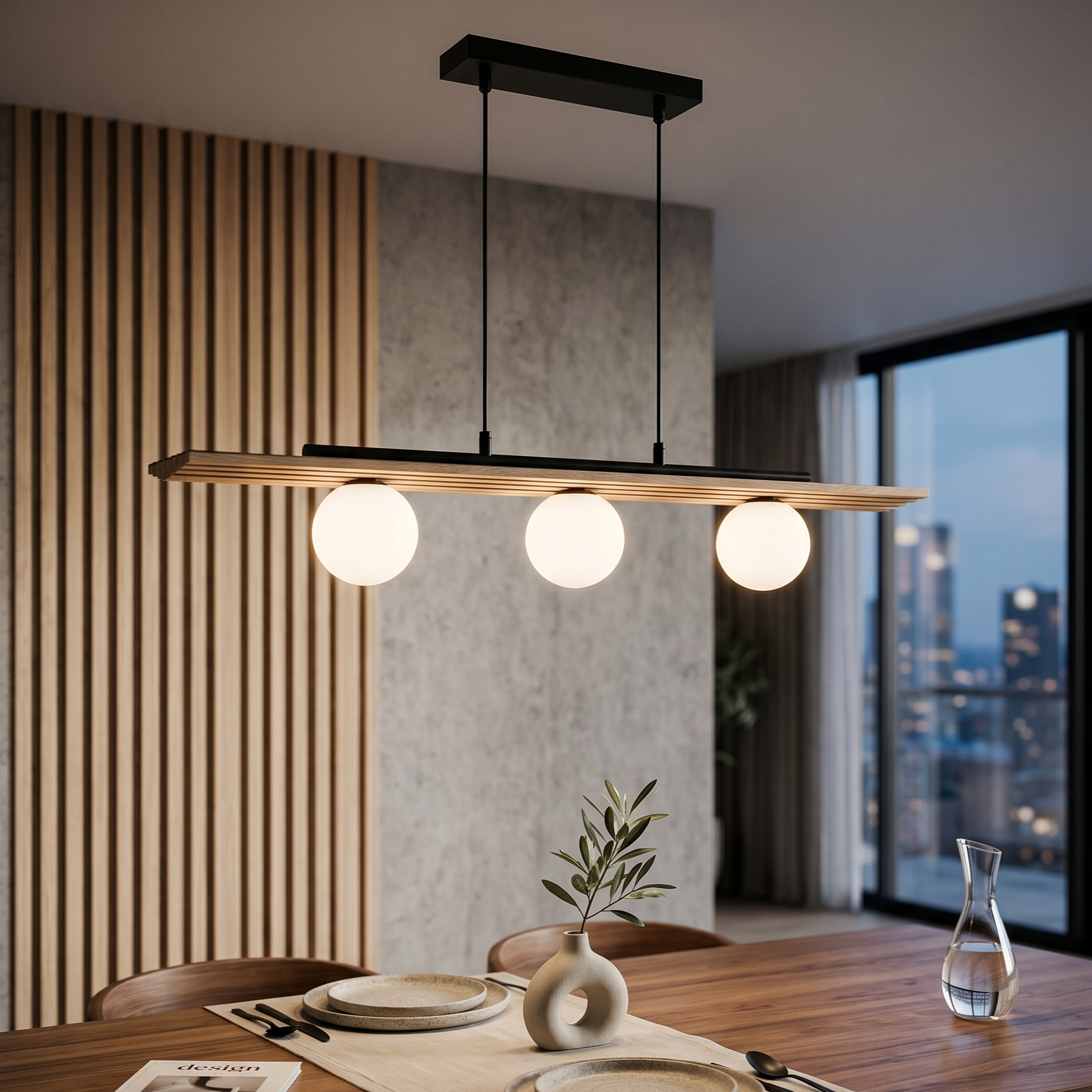 Lustra Suspendata Vintage CALVYN 3xG9 Premium