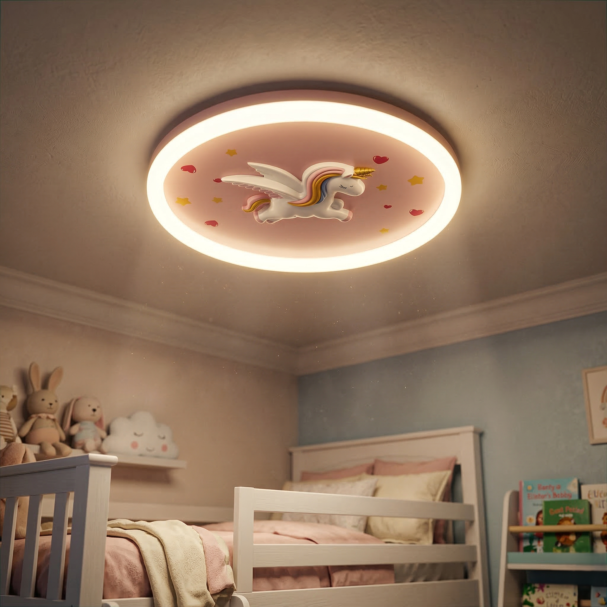 Lustra LED 142W Pink Unicorn Echivalent 800W Telecomanda