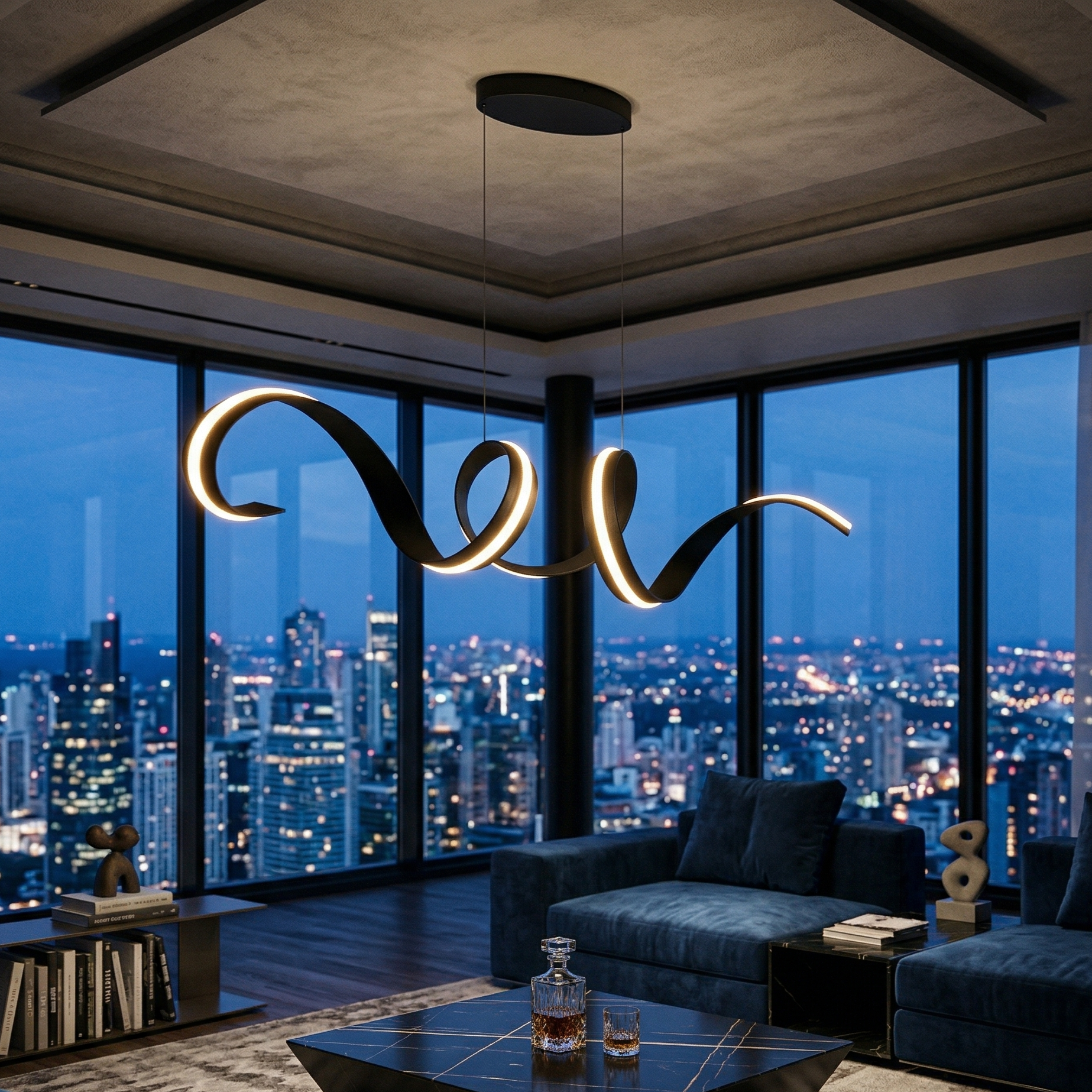 Lustra LED Liniara Suspendata PREMIUM CINQUE CISENNA Echivalent 1000W