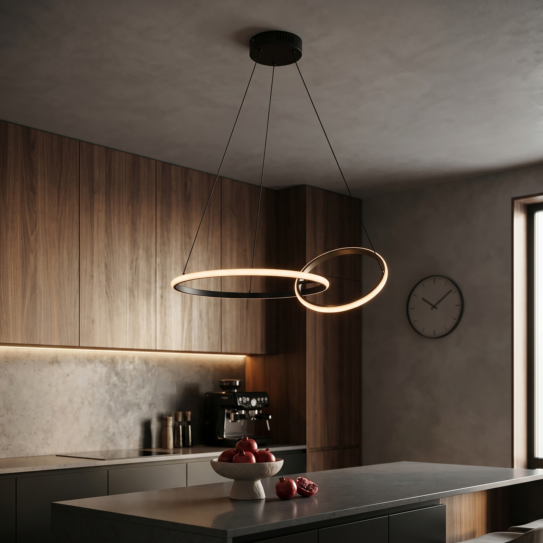 Lustra LED Suspendata Black ALUX Echivalent 300W