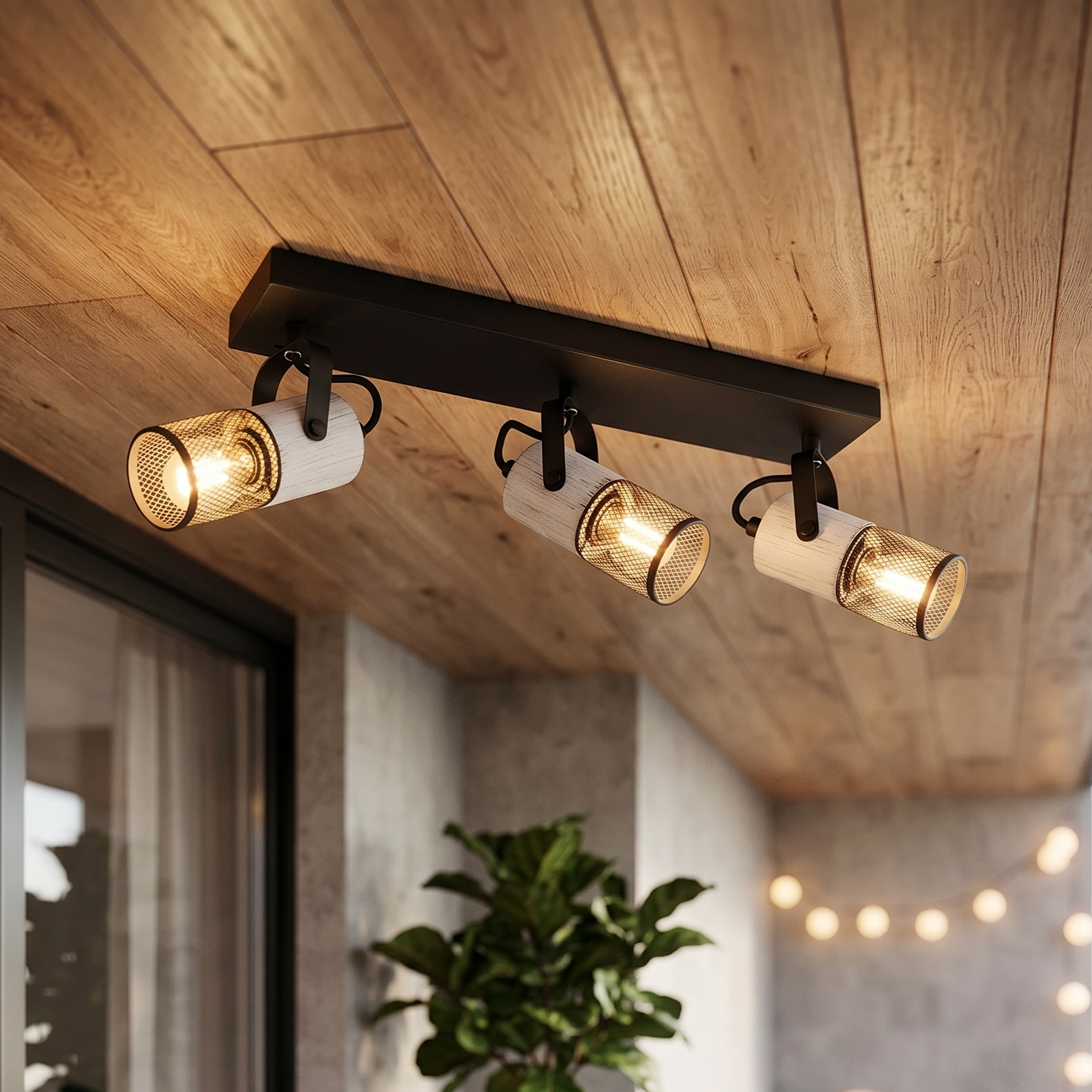 Lustra TOSH Alba Vintage Premium cu 3 Spoturi Reglabile