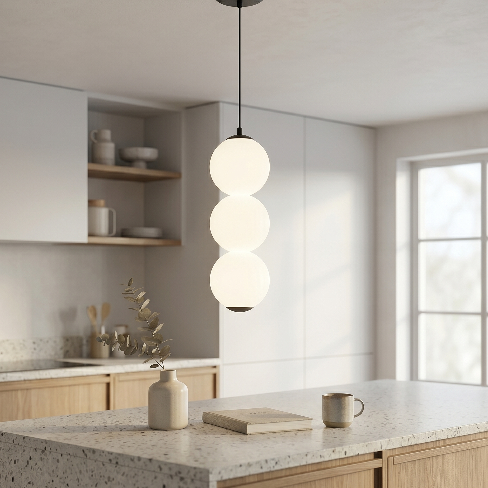Pendul LED Abajur Mat Black VINTER Echivalent 200W