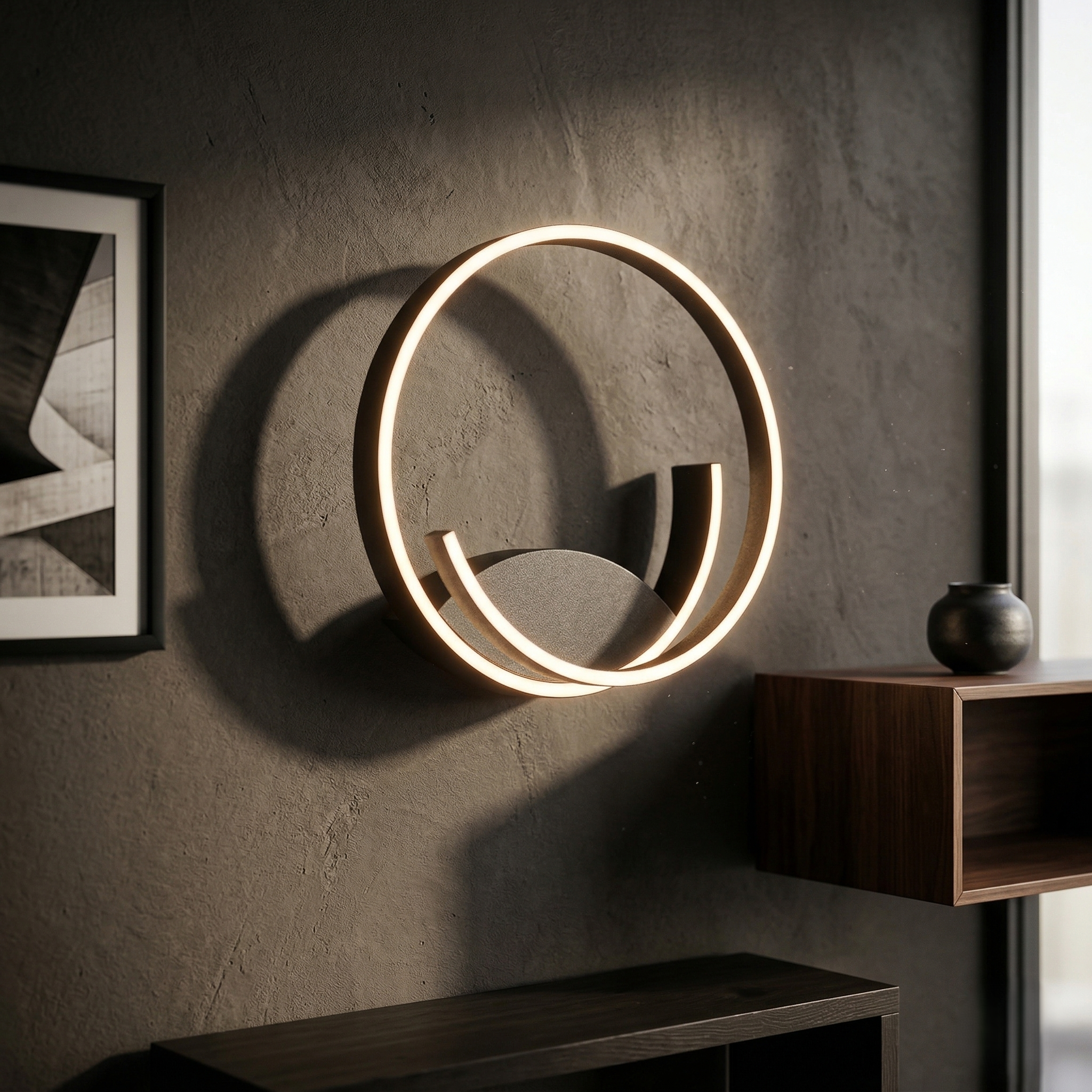 Aplica LED Cinardi Black 35CM CINQUE Premium